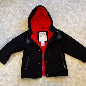 Carter's Black Jacket with Red Hood